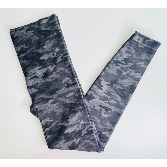 SPANX Look At Me Now Double Layer Waistband Jegging‎ In Black Camo Size L - Picture 1 of 9